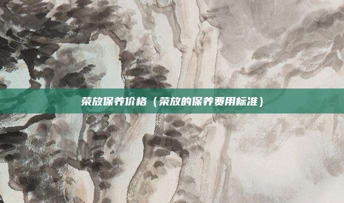 荣放保养价格(荣放的保养费用标准)