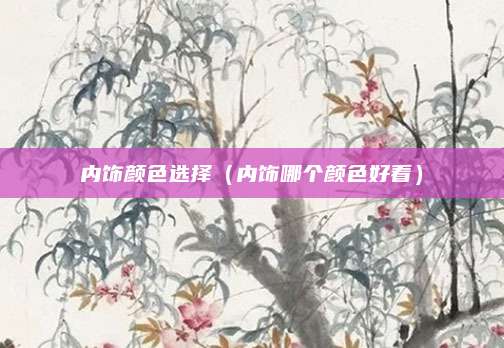 内饰颜色选择(内饰哪个颜色好看)