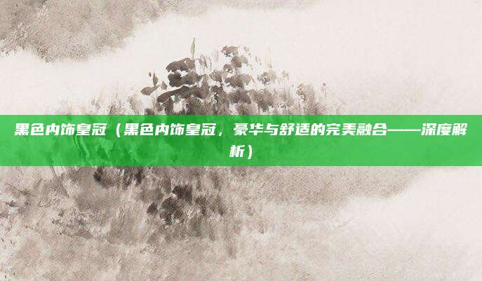 黑色内饰皇冠（黑色内饰皇冠，豪华与舒适的完美融合——深度解析）
