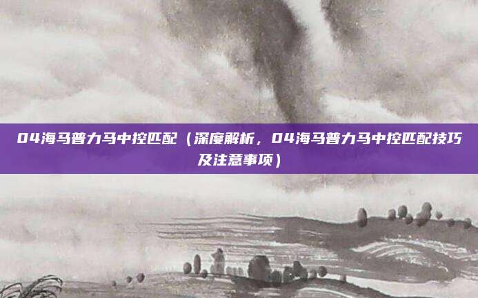 04海马普力马中控匹配（深度解析，04海马普力马中控匹配技巧及注意事项）