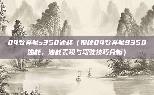 04款奔驰s350油耗（揭秘04款奔驰S350油耗，油耗表现与驾驶技巧分析）