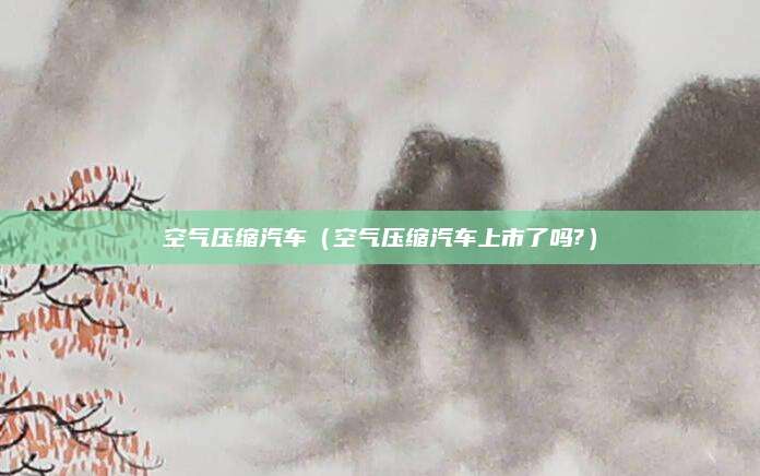 空气压缩汽车(空气压缩汽车上市了吗?)