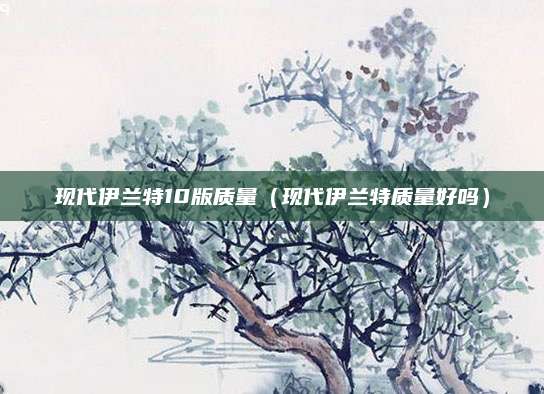 现代伊兰特10版质量(现代伊兰特质量好吗)