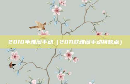 2010年雅阁手动(2011款雅阁手动挡缺点)