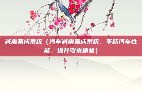 减震集成系统（汽车减震集成系统，革新汽车性能，提升驾乘体验）