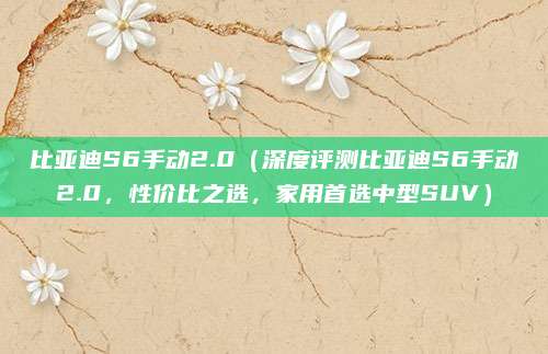 比亚迪S6手动2.0（深度评测比亚迪S6手动2.0，性价比之选，家用首选中型SUV）