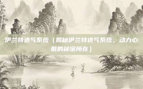 伊兰特进气系统（揭秘伊兰特进气系统，动力心脏的秘密所在）