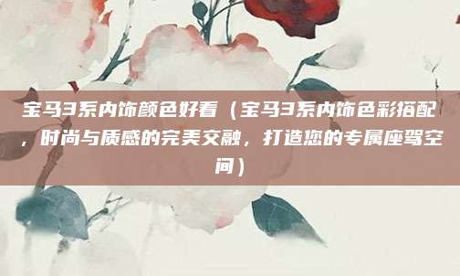 宝马3系内饰颜色好看（宝马3系内饰色彩搭配，时尚与质感的完美交融，打造您的专属座驾空间）