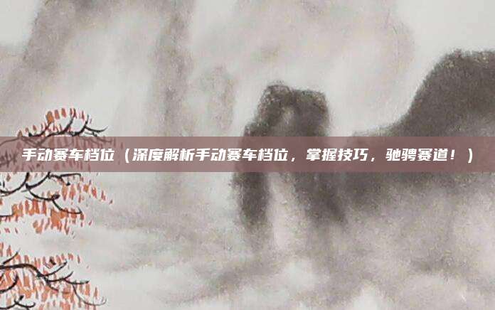 手动赛车档位（深度解析手动赛车档位，掌握技巧，驰骋赛道！）
