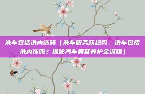 洗车包括洗内饰吗（洗车服务新趋势，洗车包括洗内饰吗？揭秘汽车美容养护全流程）