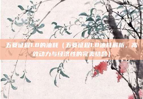 五菱征程1.8的油耗(五菱征程1.8油耗解析,高效动力与经济性的完美结合)