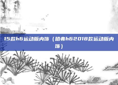 15款h6运动版内饰(哈弗h62018款运动版内饰)