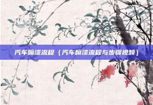 汽车喷漆流程(汽车喷漆流程与步骤视频)