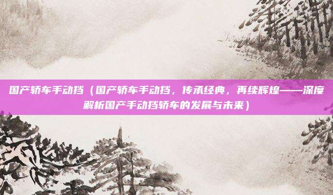 国产轿车手动挡（国产轿车手动挡，传承经典，再续辉煌——深度解析国产手动挡轿车的发展与未来）