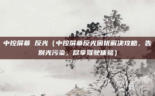 中控屏幕 反光（中控屏幕反光困扰解决攻略，告别光污染，尽享驾驶体验）