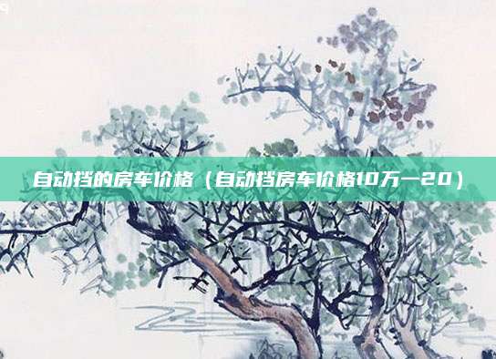 自动挡的房车价格(自动挡房车价格10万一20)