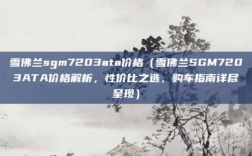 雪佛兰sgm7203ata价格(雪佛兰SGM7203ATA价格解析,性价比之选,购车指南详尽呈现)