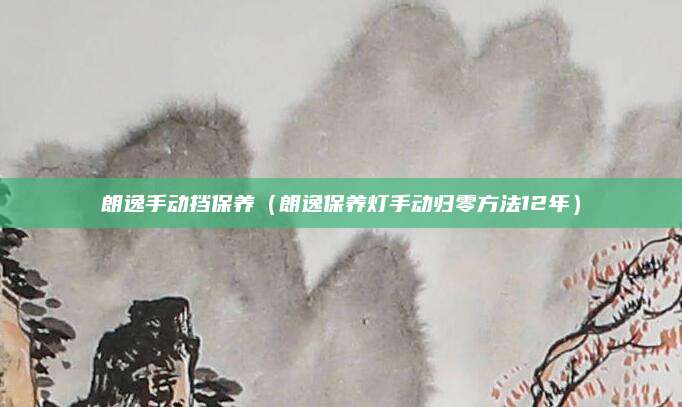 朗逸手动挡保养(朗逸保养灯手动归零方法12年)