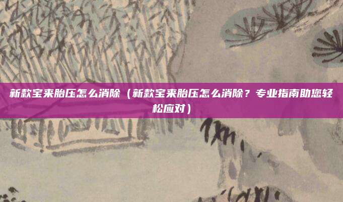 新款宝来胎压怎么消除(新款宝来胎压怎么消除?专业指南助您轻松应对)