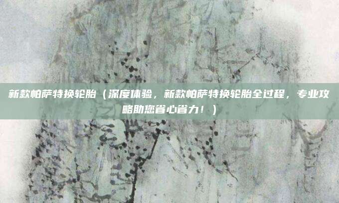 新款帕萨特换轮胎(深度体验,新款帕萨特换轮胎全过程,专业攻略助您省心省力!)