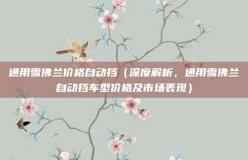通用雪佛兰价格自动挡(深度解析,通用雪佛兰自动挡车型价格及市场表现)