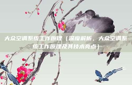 大众空调系统工作原理(深度解析,大众空调系统工作原理及其技术亮点)