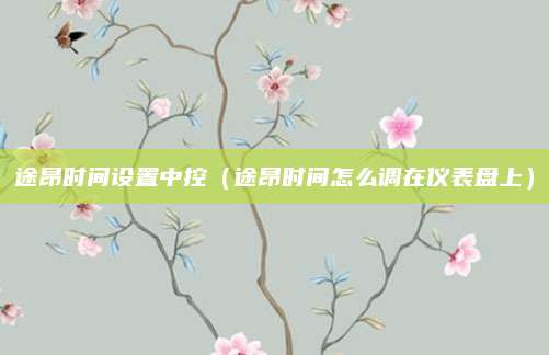途昂时间设置中控(途昂时间怎么调在仪表盘上)