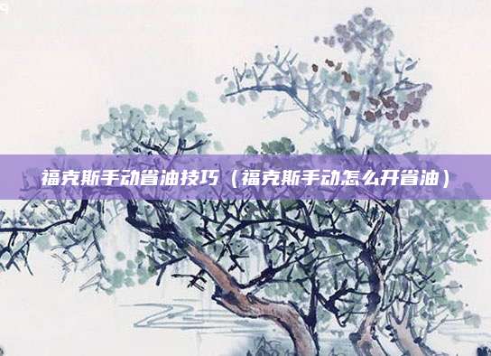 福克斯手动省油技巧(福克斯手动怎么开省油)
