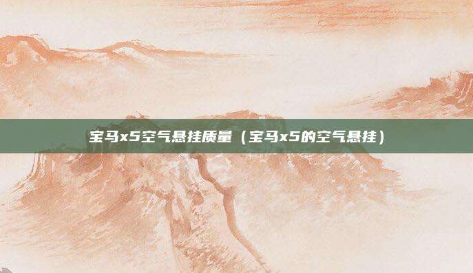 宝马x5空气悬挂质量(宝马x5的空气悬挂)