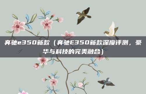 奔驰e350新款(奔驰E350新款深度评测,豪华与科技的完美融合)