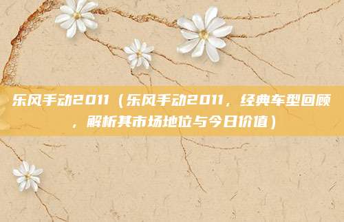 乐风手动2011(乐风手动2011,经典车型回顾,解析其市场地位与今日价值)