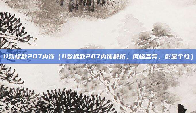 11款标致207内饰(11款标致207内饰解析,风格各异,彰显个性)