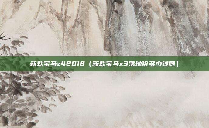 新款宝马z42018(新款宝马x3落地价多少钱啊)