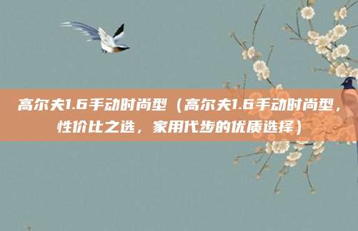高尔夫1.6手动时尚型(高尔夫1.6手动时尚型,性价比之选,家用代步的优质选择)