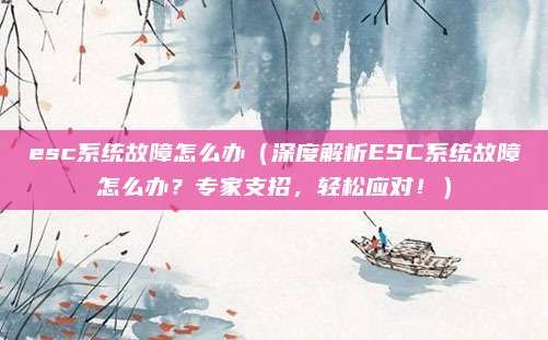 esc系统故障怎么办(深度解析ESC系统故障怎么办?专家支招,轻松应对!)