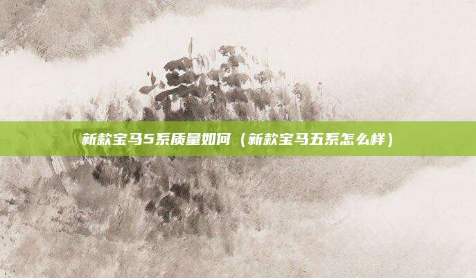 新款宝马5系质量如何(新款宝马五系怎么样)