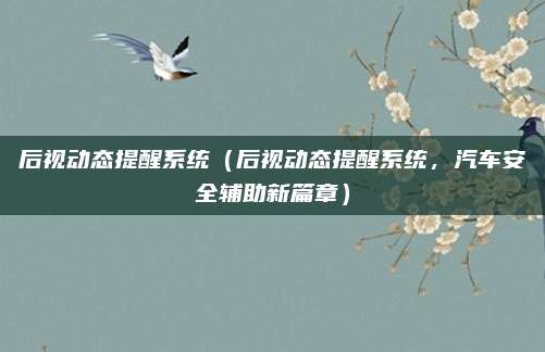 后视动态提醒系统(后视动态提醒系统,汽车安全辅助新篇章)