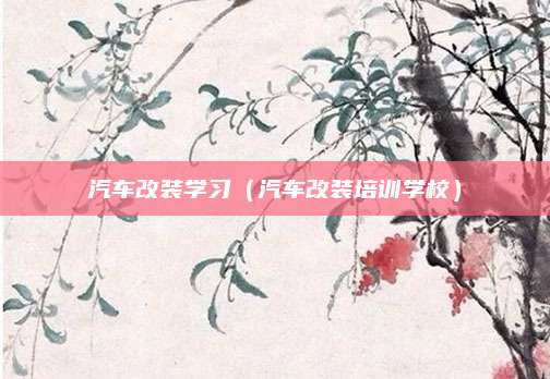 汽车改装学习(汽车改装培训学校)
