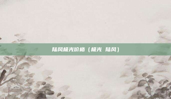 陆风极光价格(极光 陆风)