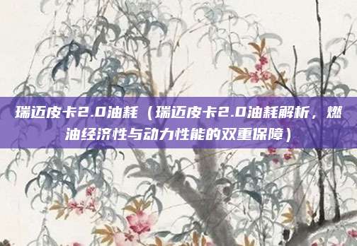 瑞迈皮卡2.0油耗(瑞迈皮卡2.0油耗解析,燃油经济性与动力性能的双重保障)