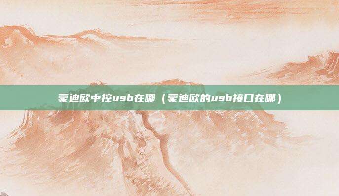 蒙迪欧中控usb在哪(蒙迪欧的usb接口在哪)