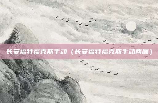 长安福特福克斯手动(长安福特福克斯手动两厢)