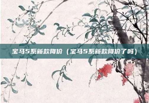 宝马5系新款降价(宝马5系新款降价了吗)