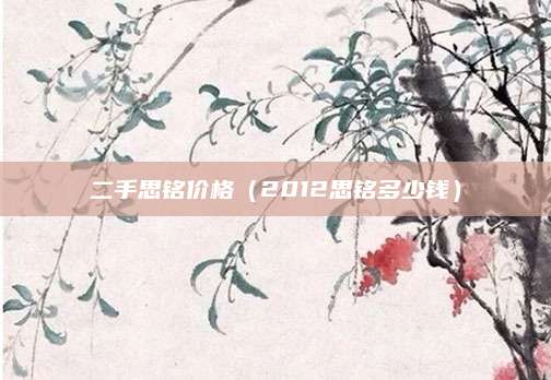 二手思铭价格(2012思铭多少钱)
