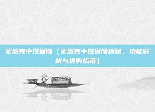 蒙派克中控保险(蒙派克中控保险揭秘,功能解析与选购指南)