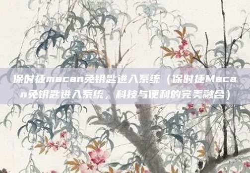 保时捷macan免钥匙进入系统(保时捷Macan免钥匙进入系统,科技与便利的完美融合)