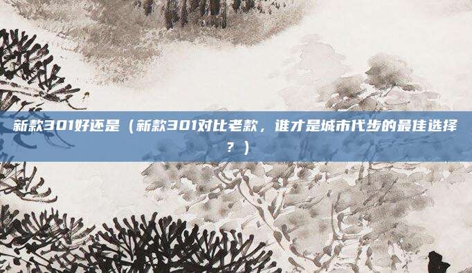 新款301好还是(新款301对比老款,谁才是城市代步的最佳选择?)