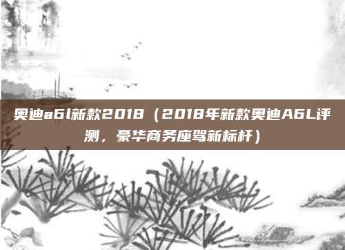奥迪a6l新款2018(2018年新款奥迪A6L评测,豪华商务座驾新标杆)