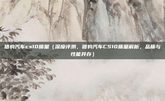 猎豹汽车cs10质量(深度评测,猎豹汽车CS10质量解析,品质与性能并存)