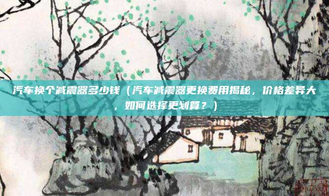 汽车换个减震器多少钱(汽车减震器更换费用揭秘,价格差异大,如何选择更划算?)